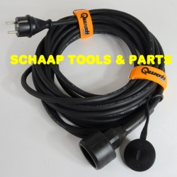 QwattPro Verlengleiding neopreenkabel 10 meter 3G1.50qmm met stekker en contrastekker | 2521038